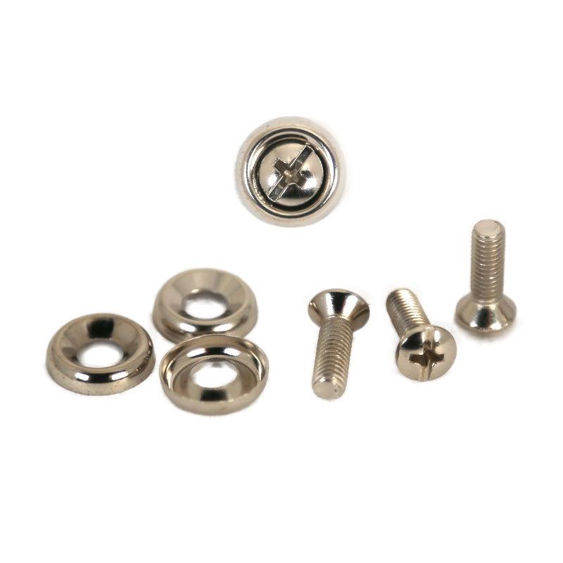 Hammond 1421 Series 10-32 Nickel Screws & Nickel Plated Steel Cup Washers 4pk