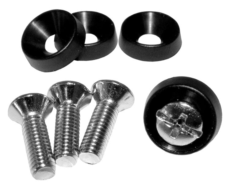 Hammond 1421A Series 10-32 Nickel Rack Screws AND Plastic Cup Washers 4pk