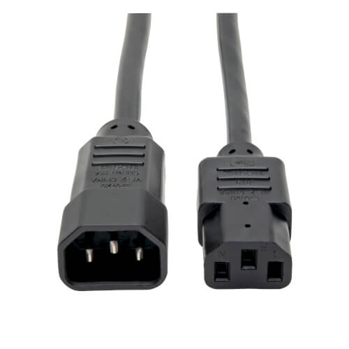 Tripp Lite PDU Power Cord C13 to C14 - 10A/250V 18 AWG 10ft Black