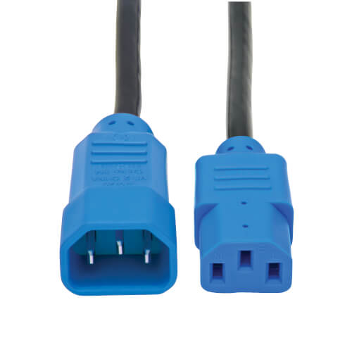 Tripp Lite PDU Power Cord C13 to C14 - 10A/250V 18AWG  4ft Blue