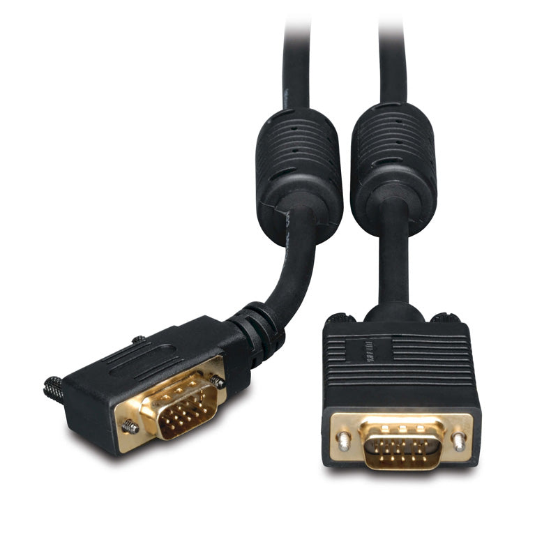 Tripp Lite VGA High-Resolution RGB Coaxial Cable (HD15 M/M), Right-Angle  6ft
