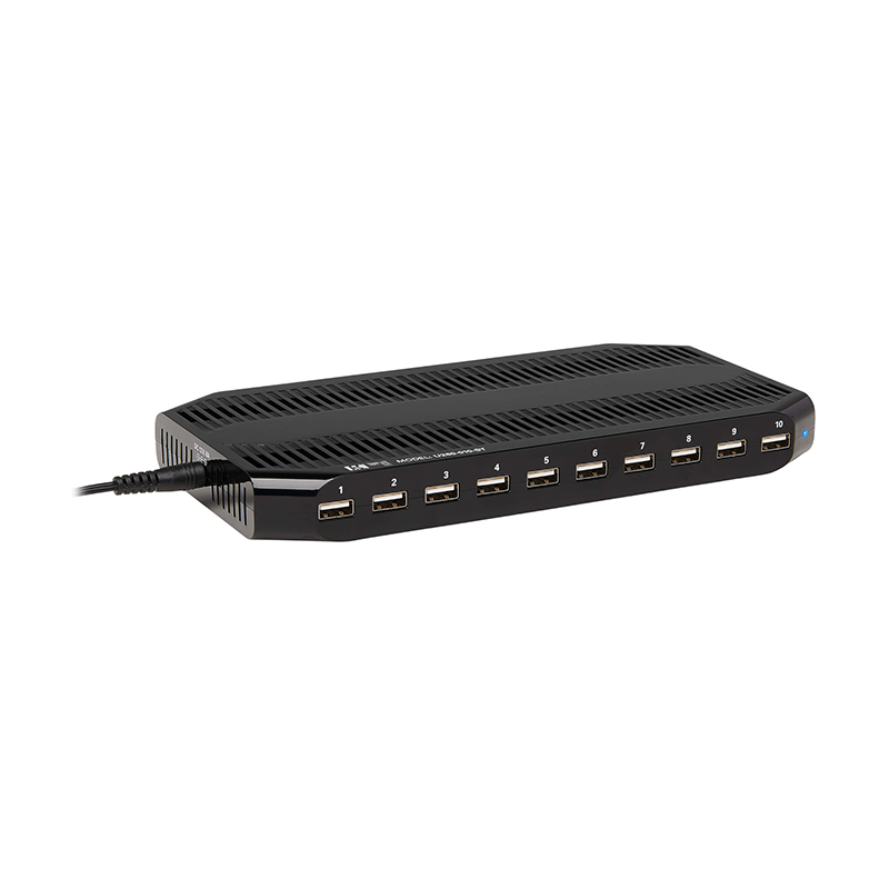 Tripp Lite 10-Port USB Charging Station with Adjustable Storage, 12V 8A (96W)