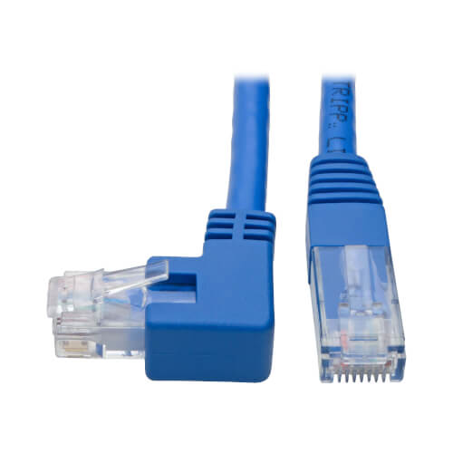 Tripp Lite Patch Cable (SLIM) Left-Angle Cat6 Gigabit Molded UTP (RJ45) 10FT BU