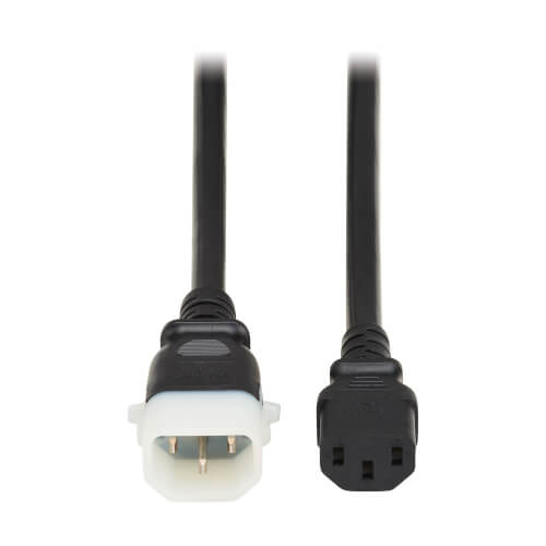 Tripp Lite PDU Power Cord C13 to P-Lock C14 -15A, 250V, 14AWG 2ft Black
