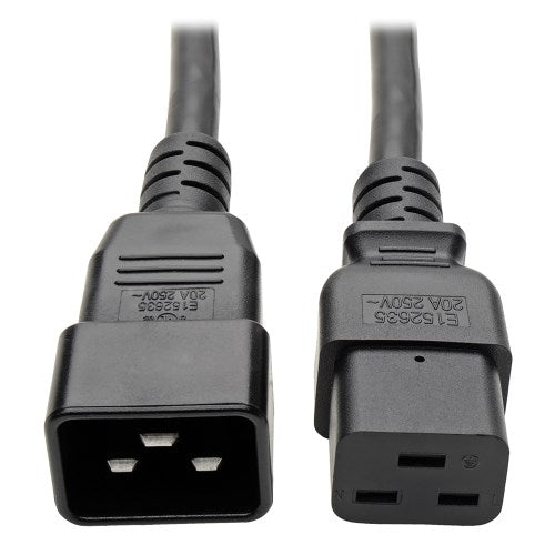 Tripp Lite Power Extension Cord, C19 to C20 - 20A, 250V, 12 AW 6ft Black
