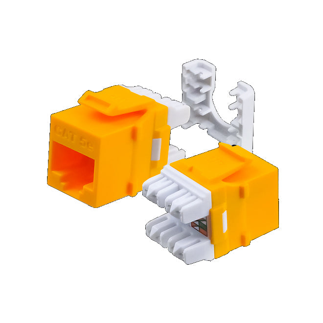 Wavenet Keystone Jack CAT5E, HD Series, UTP, 110, 8P8C,T568A/B, Yellow